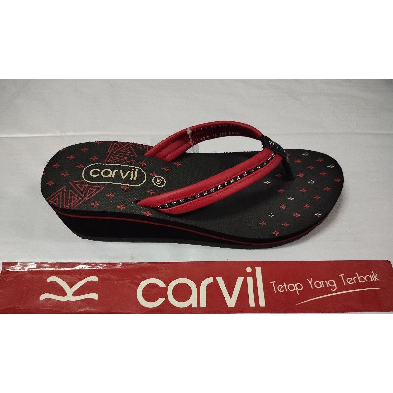 sandal jepit wedges sponge carvil wanita ukuran 36-40