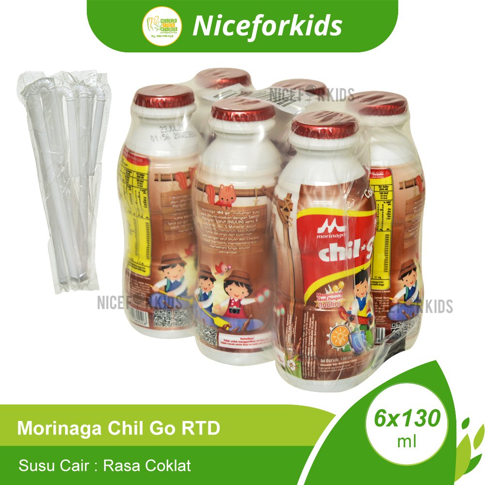 Morinaga Chil Go UHT 6x130 ml / Susu Botol Siap Minum / Susu Chilgo Cair Anak Siap Minum