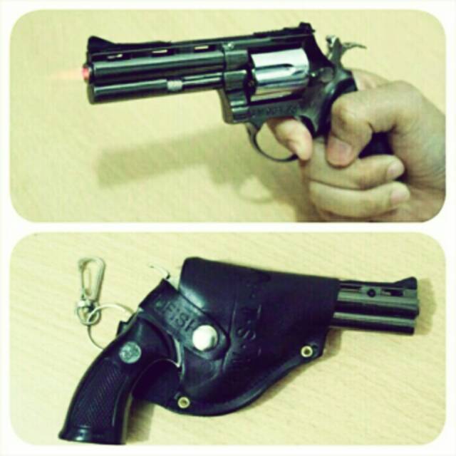 KOREK API MODEL  REVOLVER PHYTON - KOREK API PISTOL - KOREK GAS - REPLIKA PISTOL REVOLVER
