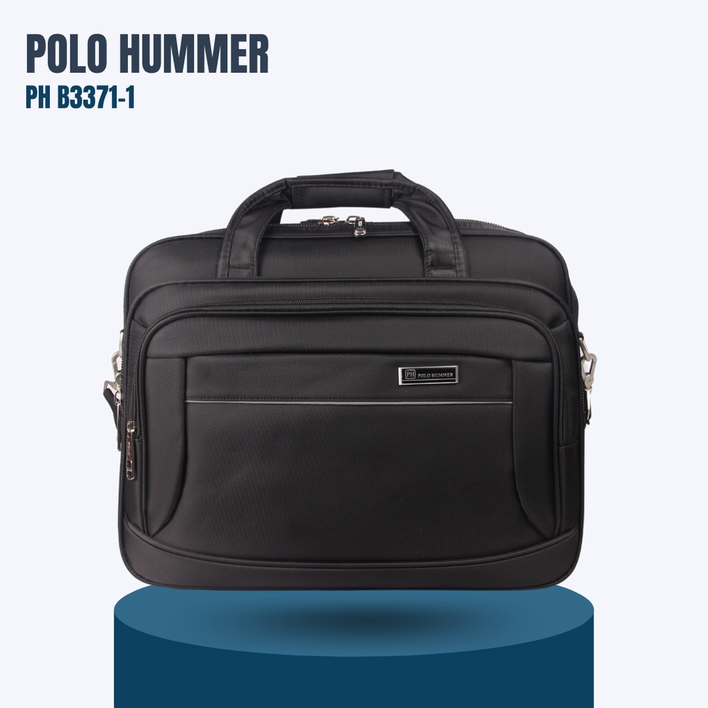 Briefcase Tas Kerja Kantor Kuliah - Tas Laptop bisa Expanding POLO HUMMER