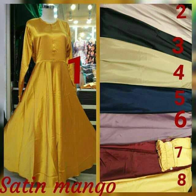 gamis satin manggo