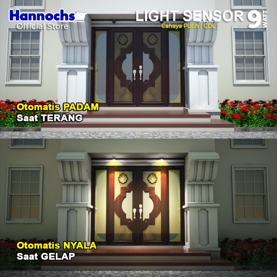 Hannochs Lampu LED Light Sensor / Sensor Cahaya Putih / Lampu Bohlam