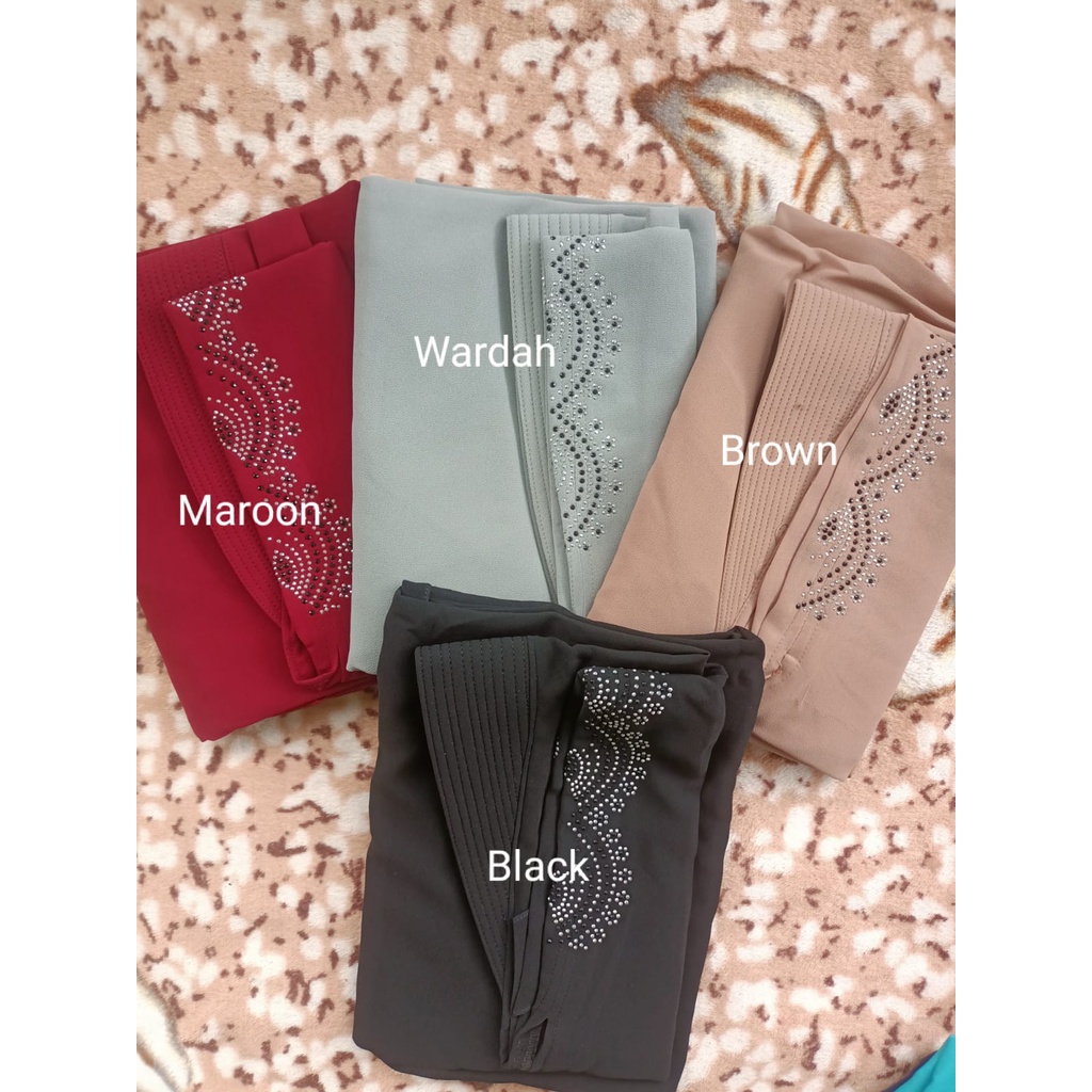 KERUDUNG BERGO KHIMAR PAYET jersy BABY DOLL MOTIF GELOMBANG 2 LAYER  JUMBO, TIDAK TEMBUS PANDANG DAN NYAMAN DI PAKAI &quot; TERLARISSS&quot;