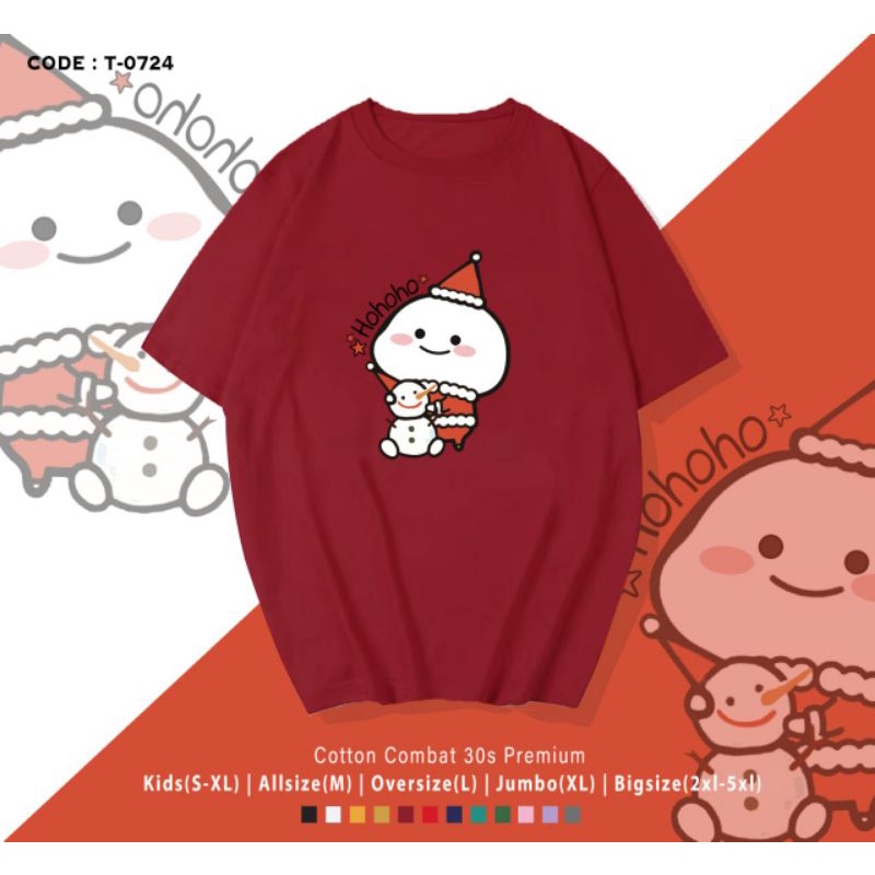 KAOS NATAL PENTOL SNOWMAN/T-SHIRT CHRISTMAS PENTOL SNOWMAN