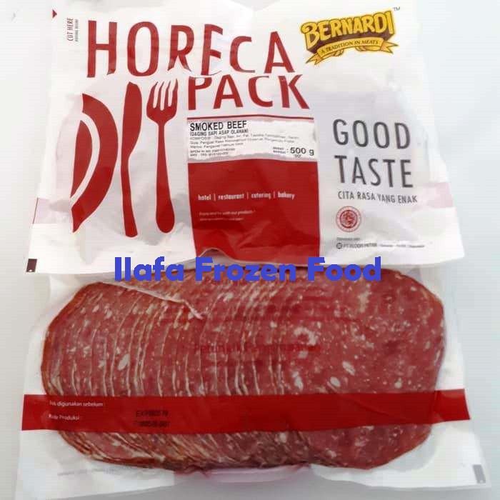  Bernardi Horeca pack Daging asap smoked beef Bulat 500gr 