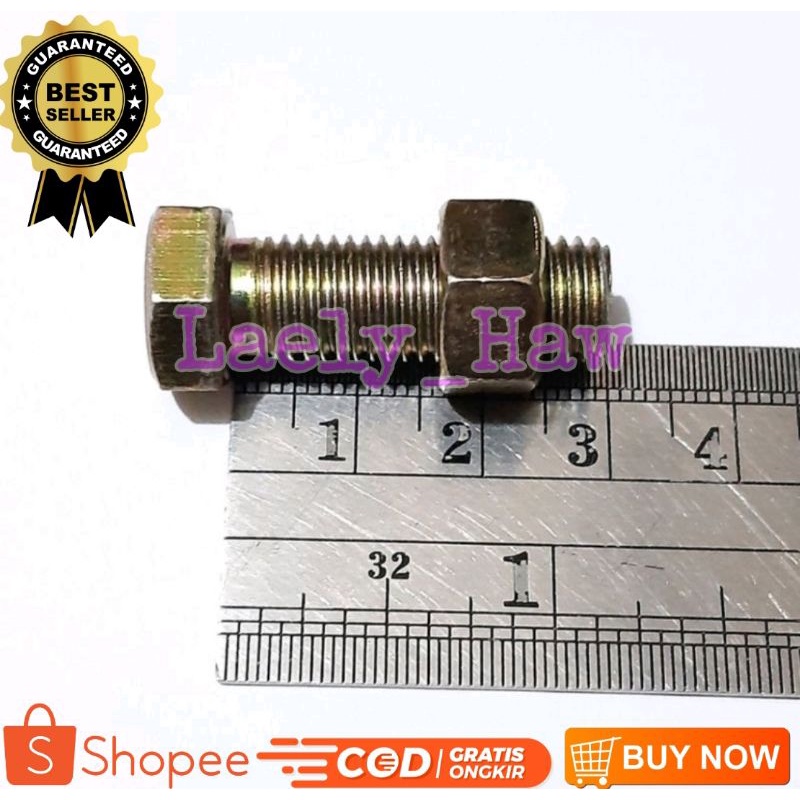 BAUT DAN MUR ( baut 14 panjang 3cm )