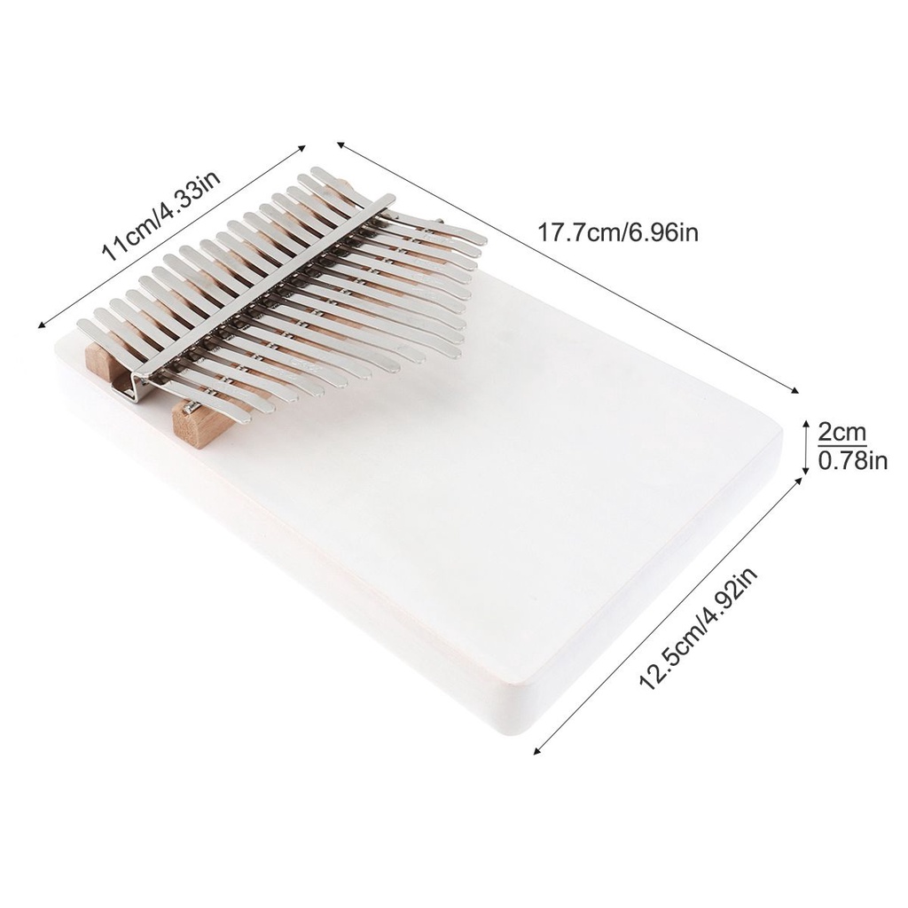 Kalimba Piano Jempol 17 Tuts Bahan Kayu Pinus Ukuran Mini
