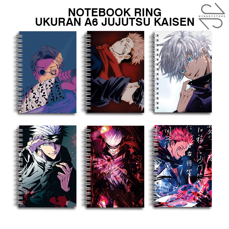 

Buku Tulis Catatan buku notebook buku diary Notebook Ring Spiral A6 60 Lembar koleksi gambar Jujutsu Kaisen