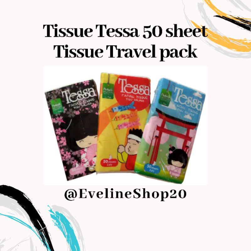 Tissue Tessa 50 sheet || Tissue Travel Pack