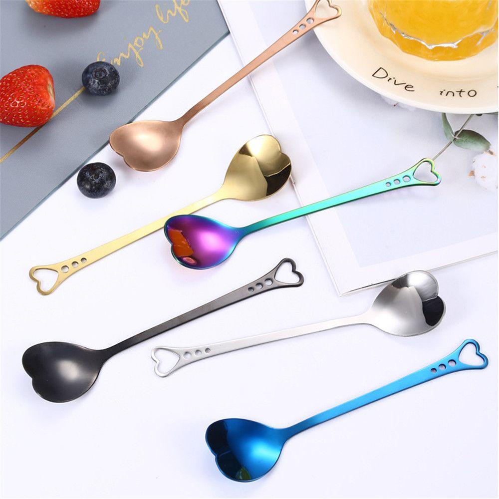 Solighter Sendok Kopi Dapur Kreatif Dessert Spoon Stainless Steel