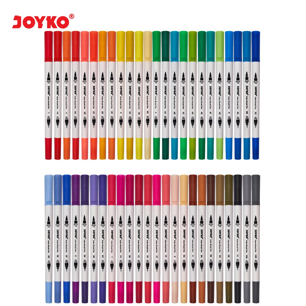 

Joyko Color Brush Pen Spidol kuas Pena Kuas 48 Warna Joyko 48 Color CLP-40