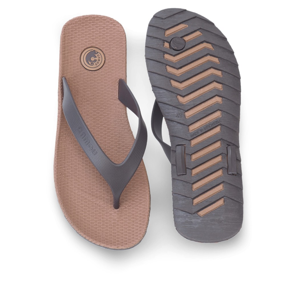 OWEN ROGUE MAGNUM - Sandal Jepit Pria CAMOU Caramel &amp; Coklat Tua