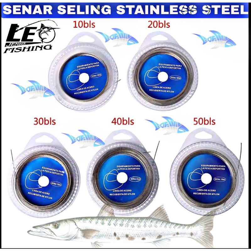 SENAR SELING STAINLESS STEEL 10M HIGH QUALITY PRODUK SENAR SELLING PELAPIS NYLON TERLARIS KAWAT SELLING KAWAT UNTUK MEMANCING