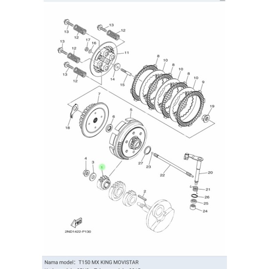 GEAR GIR PRIMARY RUMAH KOPLING JUPITER MX 150 MX NEW MX KING ASLI ORI YAMAHA 3C1 E6111 00