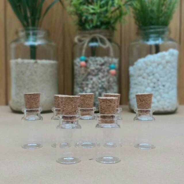 Botol kaca 5ml sumbat gabus cork botol charm untuk gift dan souvenir