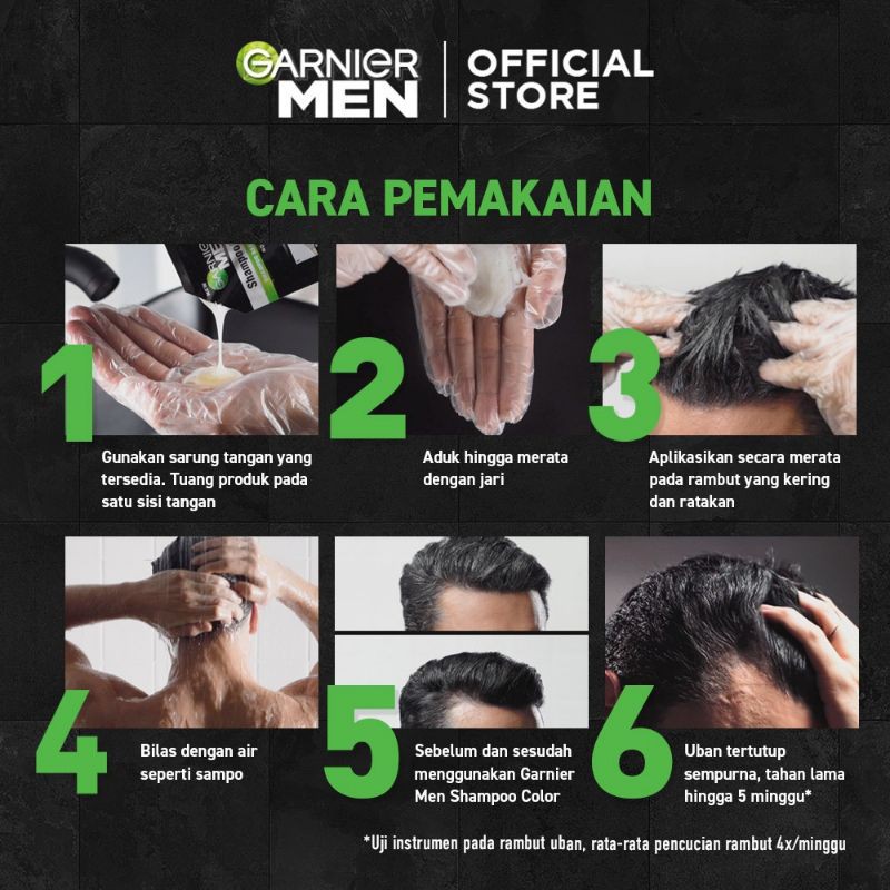 [ sachet ] Garnier Men Shampoo Color - Pewarna Rambut