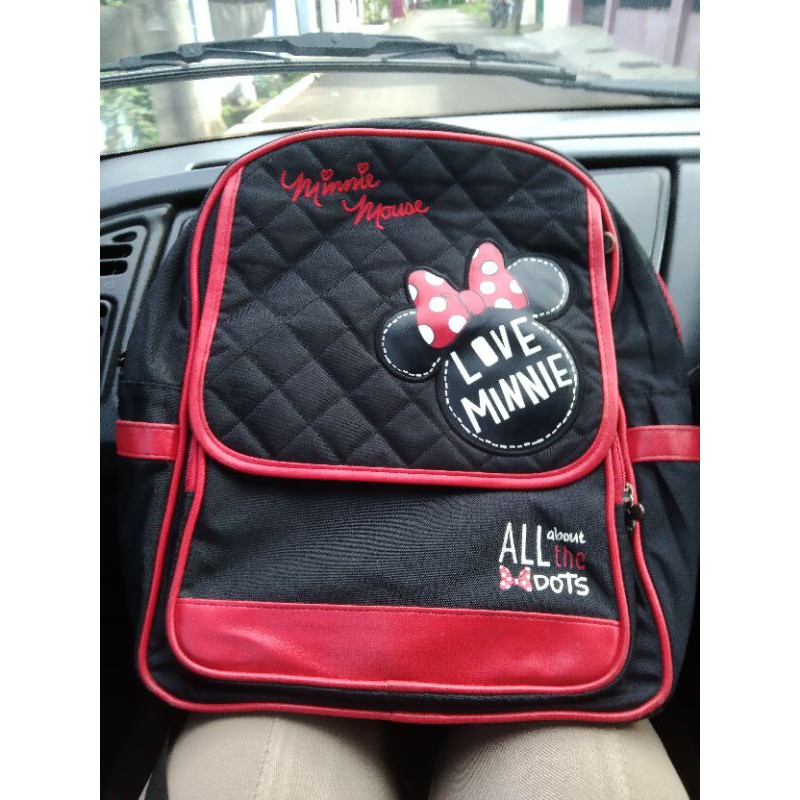 Mickey Minnie Mouse Disney Ransel Preloved Seken