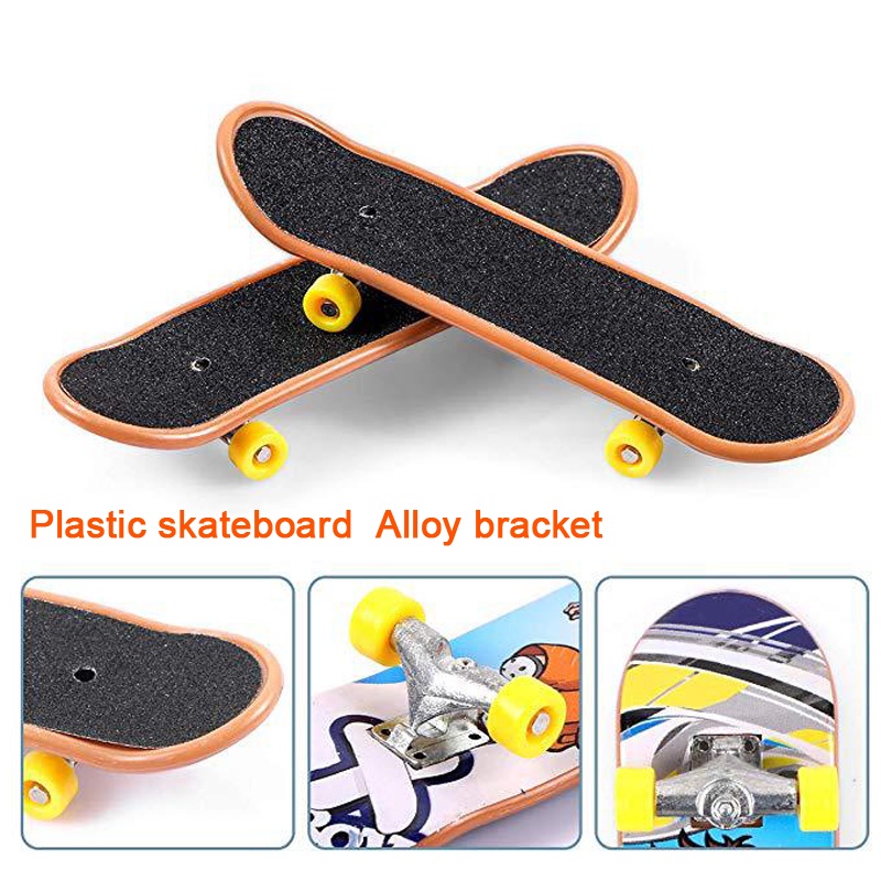 Mainan Skateboard Jari Mini Fingerboard Plastik Skate Set Dengan Ban Cadangan Mainan Anak Laki-Laki