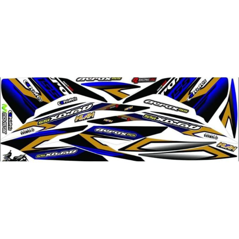 Striping Aerox 155 Variasi Yamaha Sticker Stiker Skotlet Lis Motor Lis Body Lis