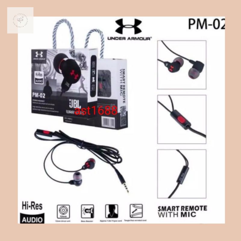 Headset PM-02 Super bass hf hitam/Headset JBL