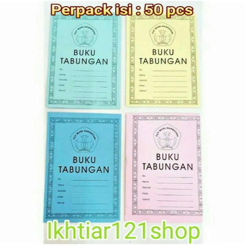 

Buku Tabungan Tut Wuri Siswa/Buku Tabungan Siswa Sekolah perpack isi 50 pcs