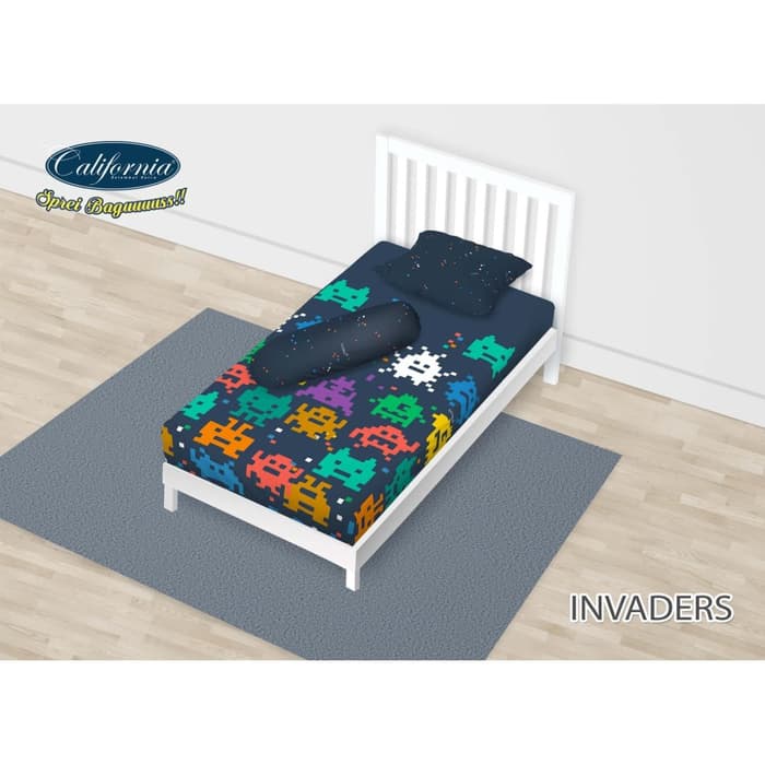 SPREI CALIFORNIA - INVADERS - 120X200 (SINGLE) BEST PRODUK