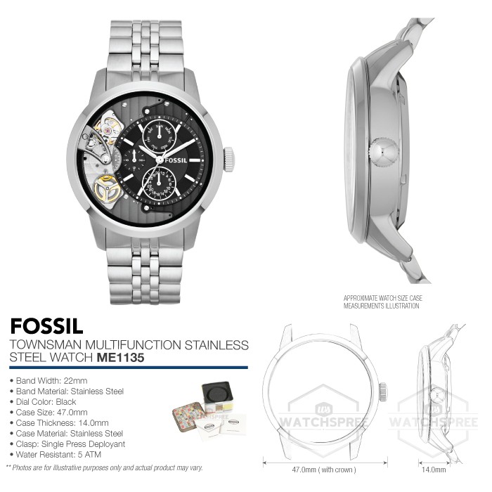 Super Hot Jam Tangan Pria Fossil Original Type ME 1135 Otomatis Murah