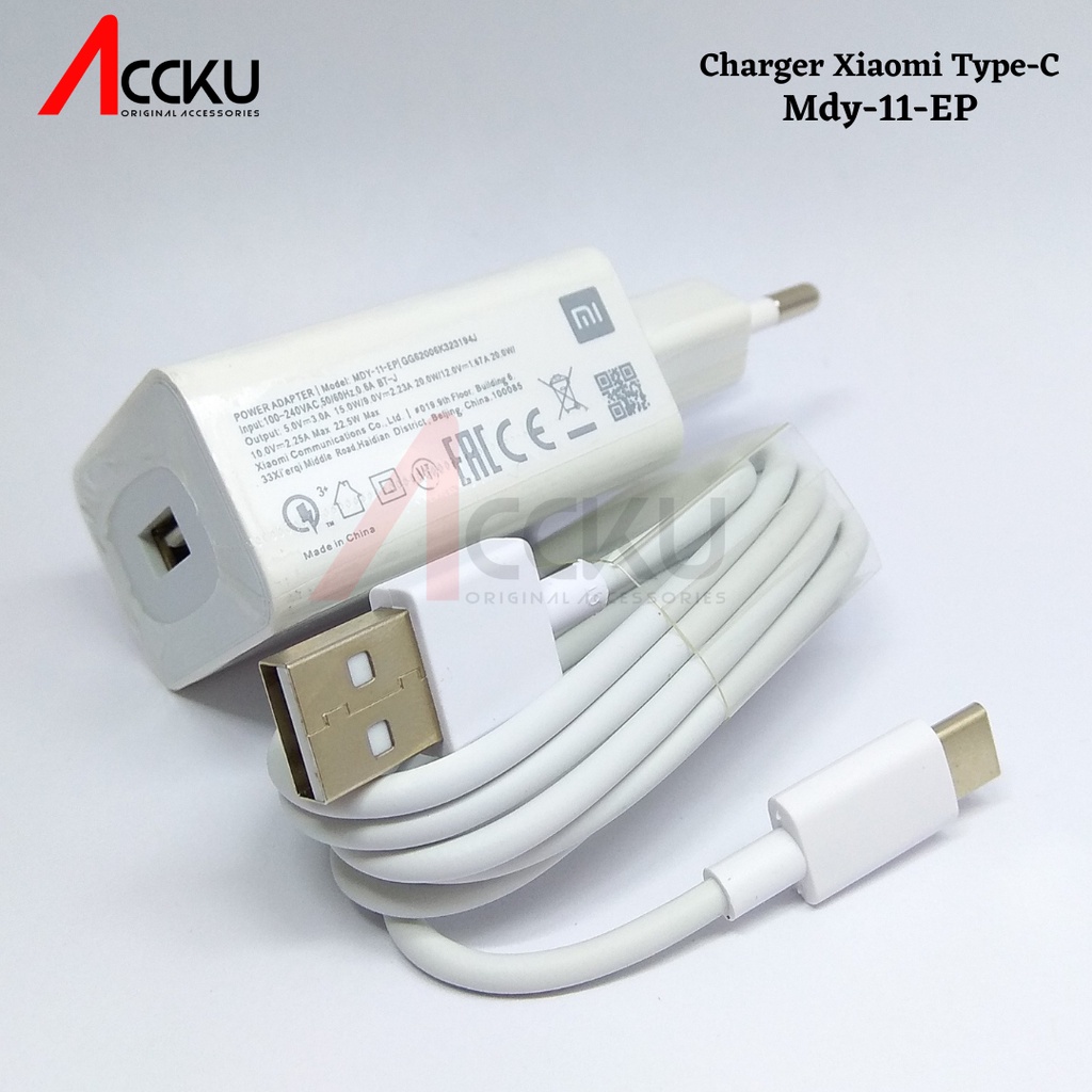 Charger Casan Super Fast Charging xiaomi Redmi 9, Note 7, Note 9, Note 8 pro,A2, A3, Mi Max 3 ,Mi mix 2 22.5Watt Xiaomi 10 Lite Redmi 10 10X 5G MDY-11-EP original 100%