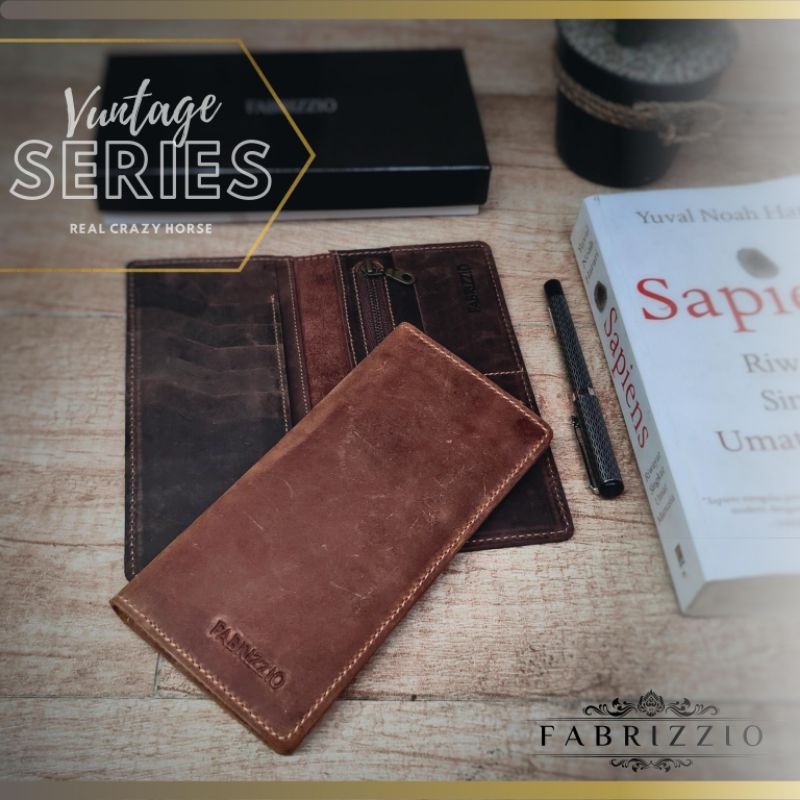 dompet panjang fabrizzio thin wallet tipis kulit asli luar dalam