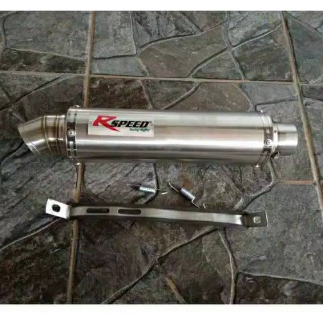 Tabung knalpot rspeed original stenlis buat semua motor yamaha honda suzuki kawasaki dari 110-300cc
