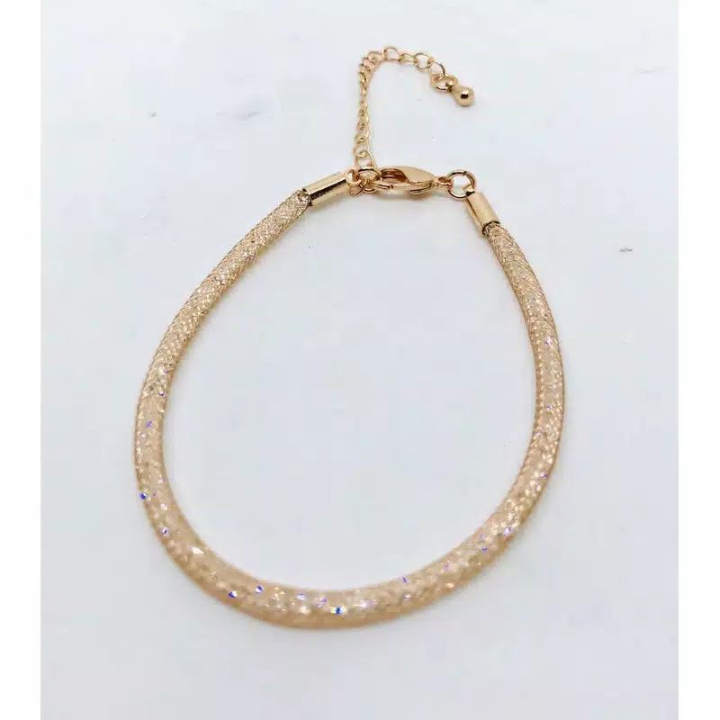 Gelang gliter korean style fashion real gold plated