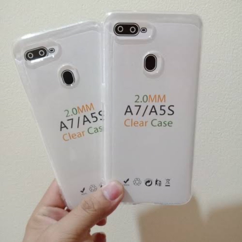 Clear Case Tebal Transparant Oppo A7/A5S/A12/F9/ A15/A15S/A16/Reno 4/ 5/ 6/ 7z/ A96/Bening HD Transparan