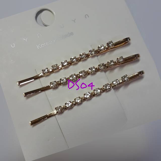 Jepit Rambut 3Kombinasi Korea Acrylic Retro Hairpin