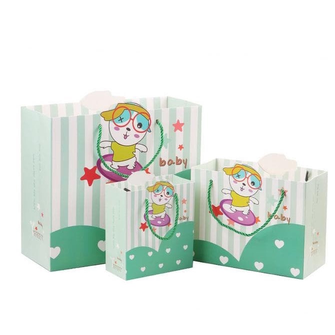 

(TERLARIS) Ready L Paperbag Binatang Lucu, Paperbag Kantong, Kantong Motif Anak-
