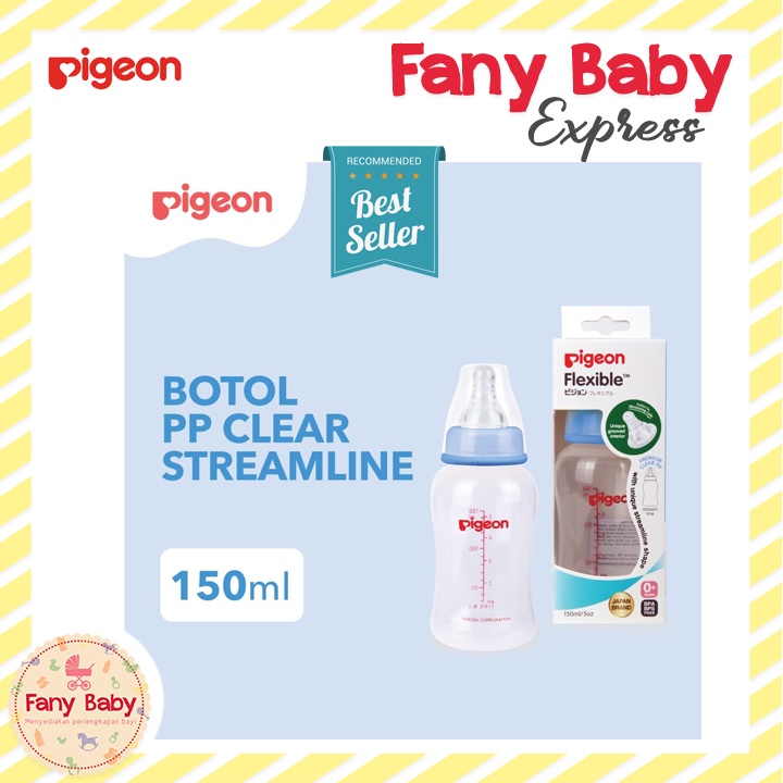 PIGEON BOTTLE PP CLEAR STREAMLINE 150ML / PR010806