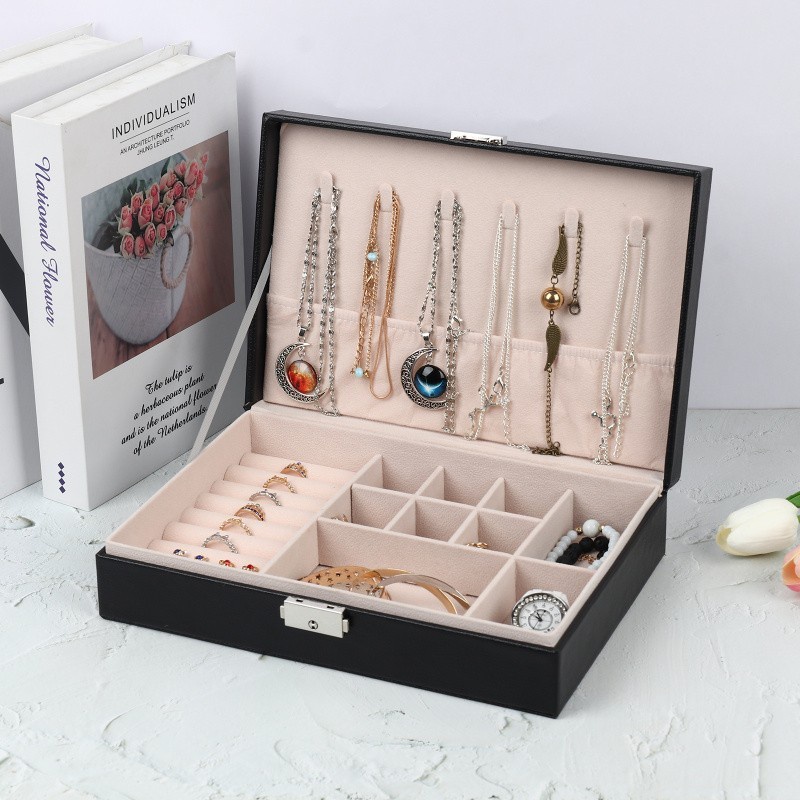 Mini Kotak Perhiasan Travel Jewelry Anting Kalung Cincin Box Penyimpan