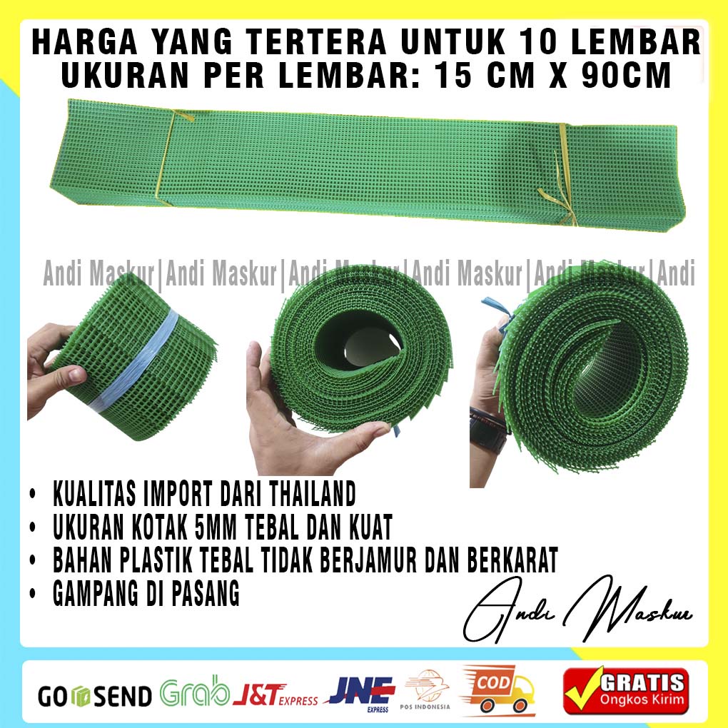 RAM THAILAND PELAPIS PAPAN SIRIP WALET RAM THAILAND MERK RPG PER 10 LEMBAR