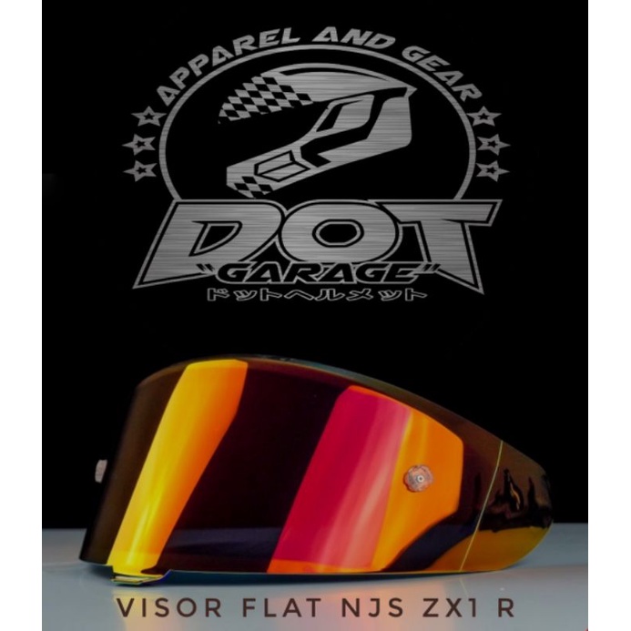 VISOR IRIDIUM FLAT HELMET NJS ZX1R ORIGINAL