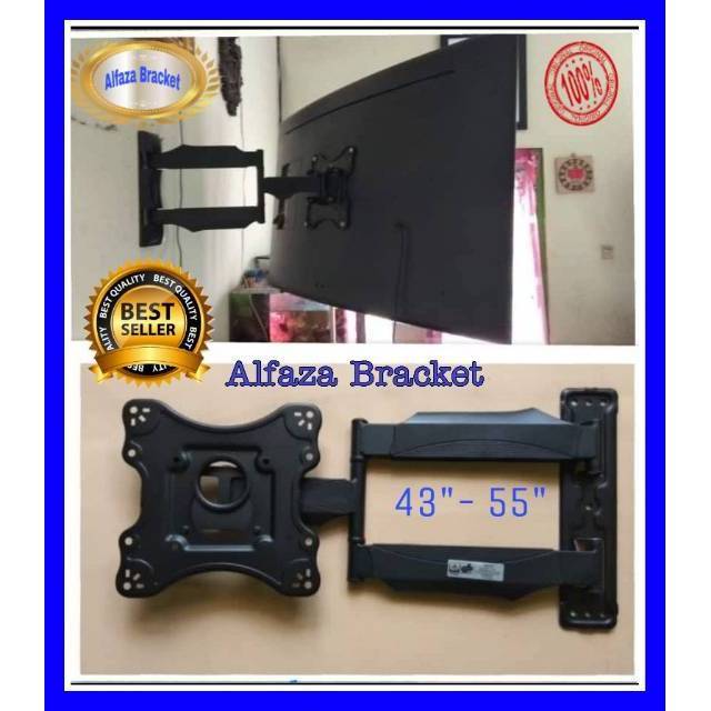 Bracket/Breket Swifle Lcd Led TV 55&quot; 50&quot; 48&quot; 45&quot; 43&quot; 42&quot; bisa gerak ke segala arah