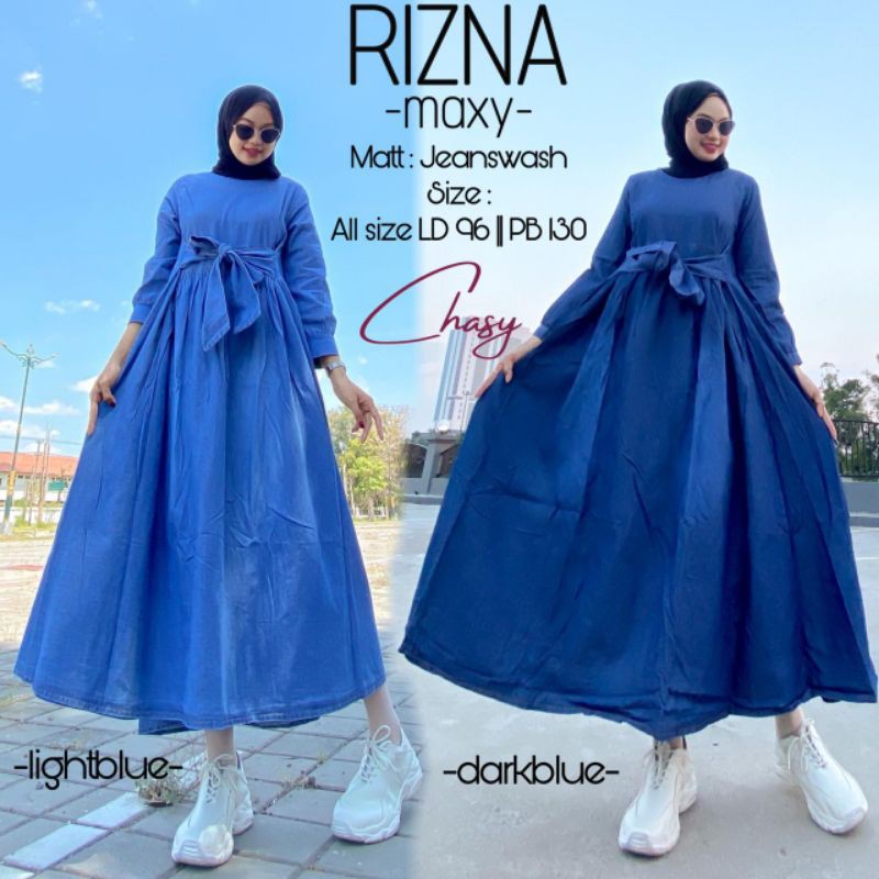 GAMIS JEANS RIZNA, BAHAN JEANSWASH, LD.96 PB.130 by CHASY