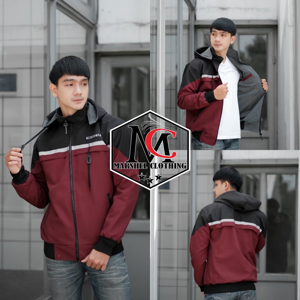 RCL - Jaket Pria Bolak Balik Taslan / Jaket BB Waterproof / Jaket Motor / Jaket Murah HGR