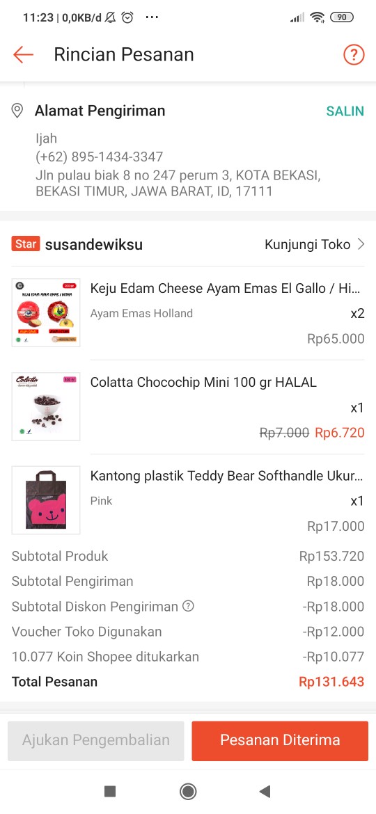 Kantong Plastik Teddy Bear Softhandle Ukuran 30 [ 1pack]