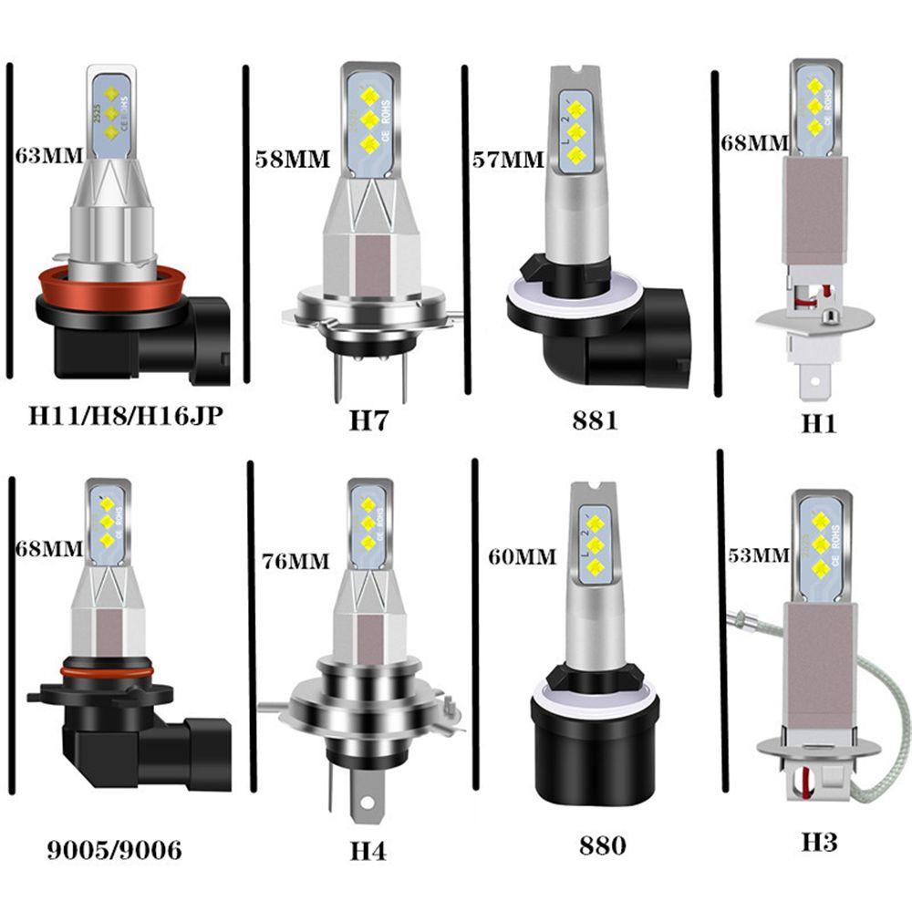 Populer 2pcs Lampu Kabut Mobil Kuning Terang Super Terang Hi/Low Kit Beam LED 80W DRL