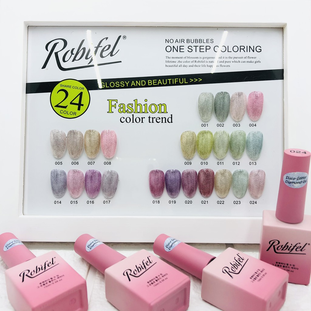 ROBIFEL GLITER DIAMOND GEL NAIL POLISH 15ml