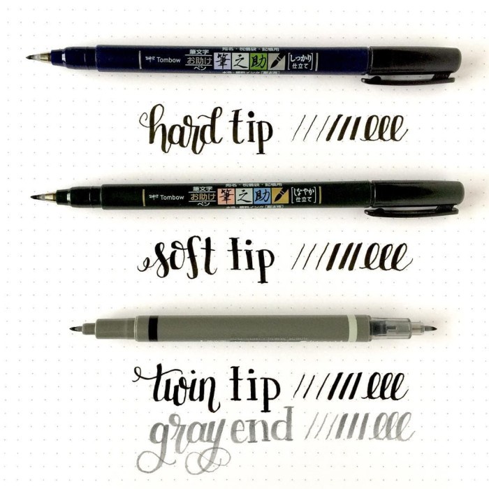 

kaligrafi-perlengkapan- tombow fudenosuke brush pen hard tip for kaligrafi calligraphy