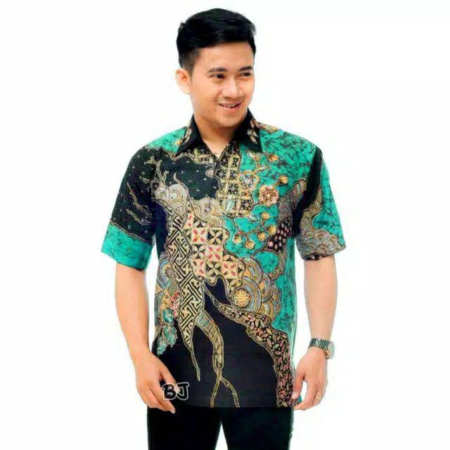 Kemeja Batik Tulis Lengan Pendek Bahan Katun Primis Berfuring Tebal N Adem Cod Batik Pekalongan Asli