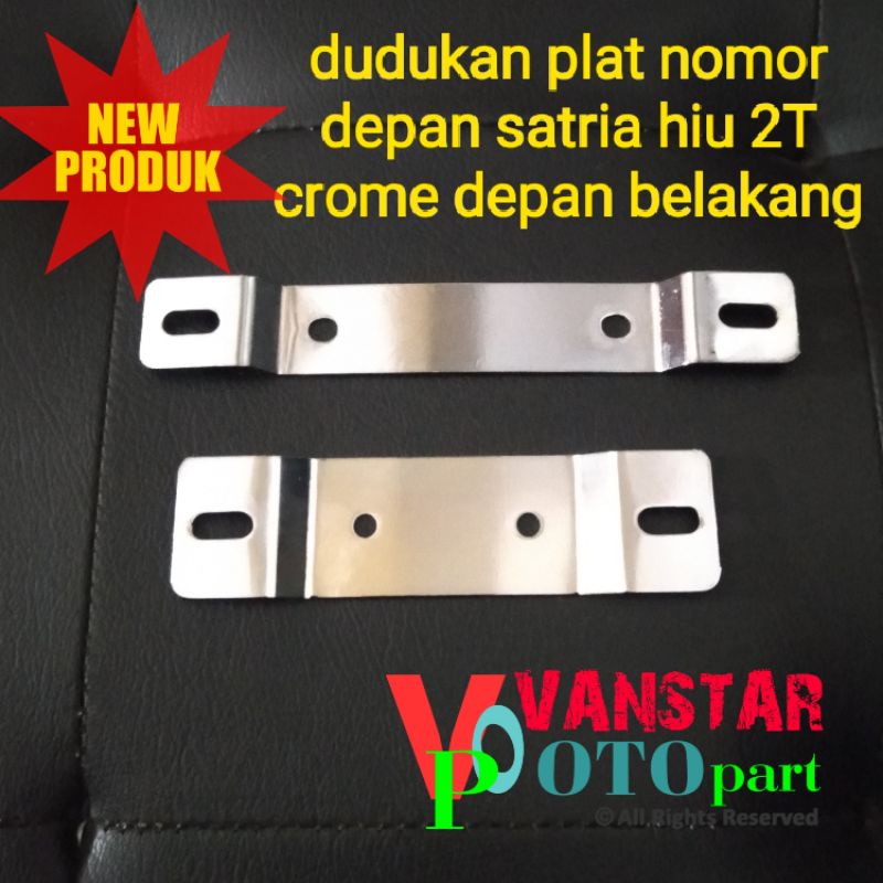 Dudukan plat nomor satria hiu depan belakang