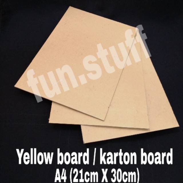 Jual Yellow Board Karton Board No Ukuran A Cm X Cm Ketebalan Mm Indonesia Shopee