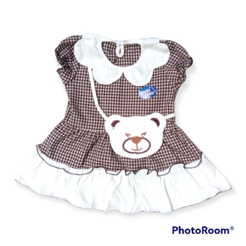 Dress Bayi motif Bear || Dress bayi Murah || Rok anak perempuan || Rok Bayi