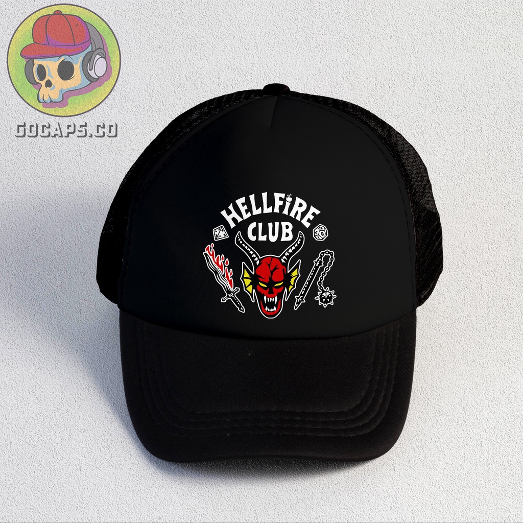 Hell Fire Club | Trucker Hat | Topi Pria | Trucker | Baseball | Brand | Topi Jaring | Gocaps